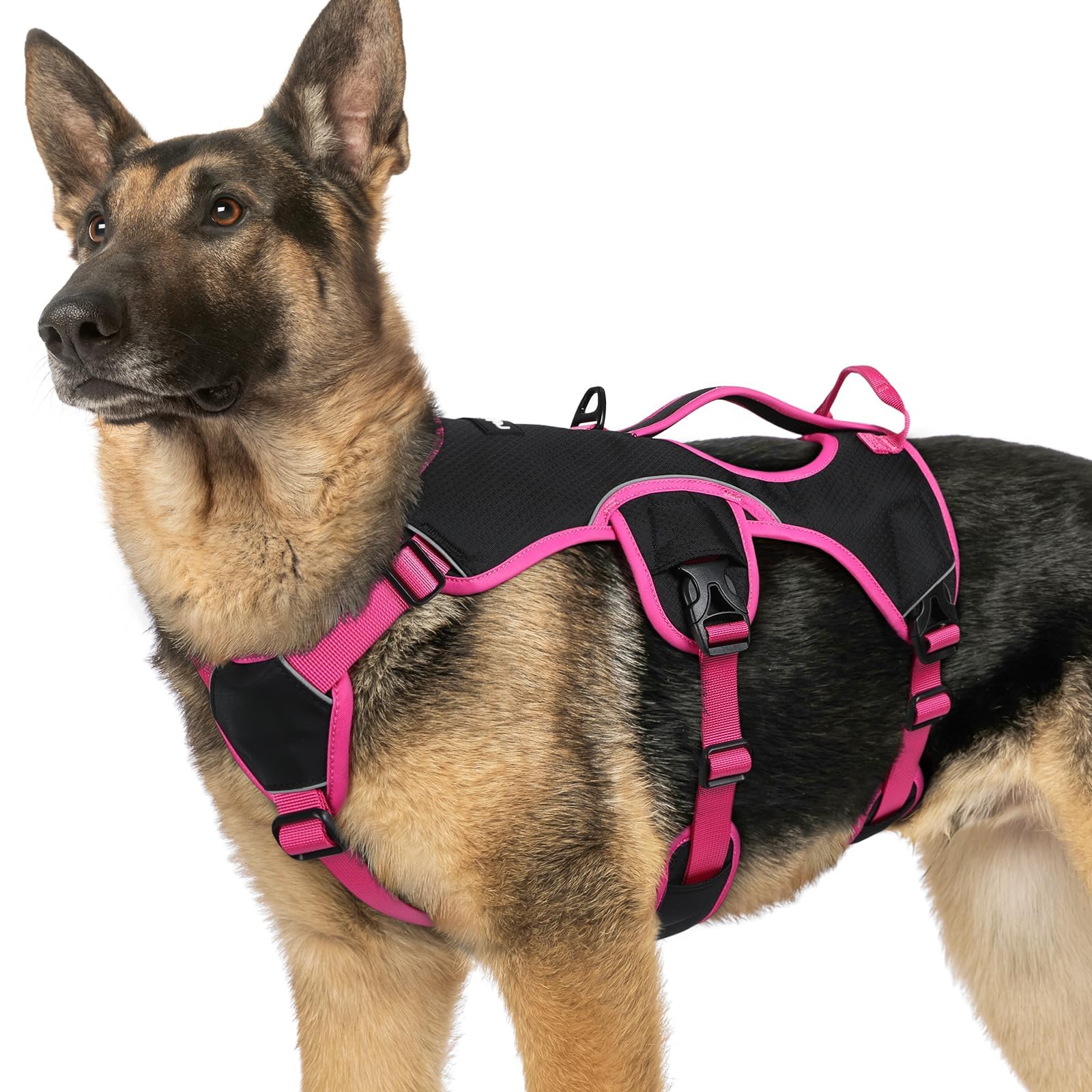 rabbitgoo Escape-Proof Dog Harness Large Dog with Handle, Anti-Pull Reflective Working Service Pets Vest