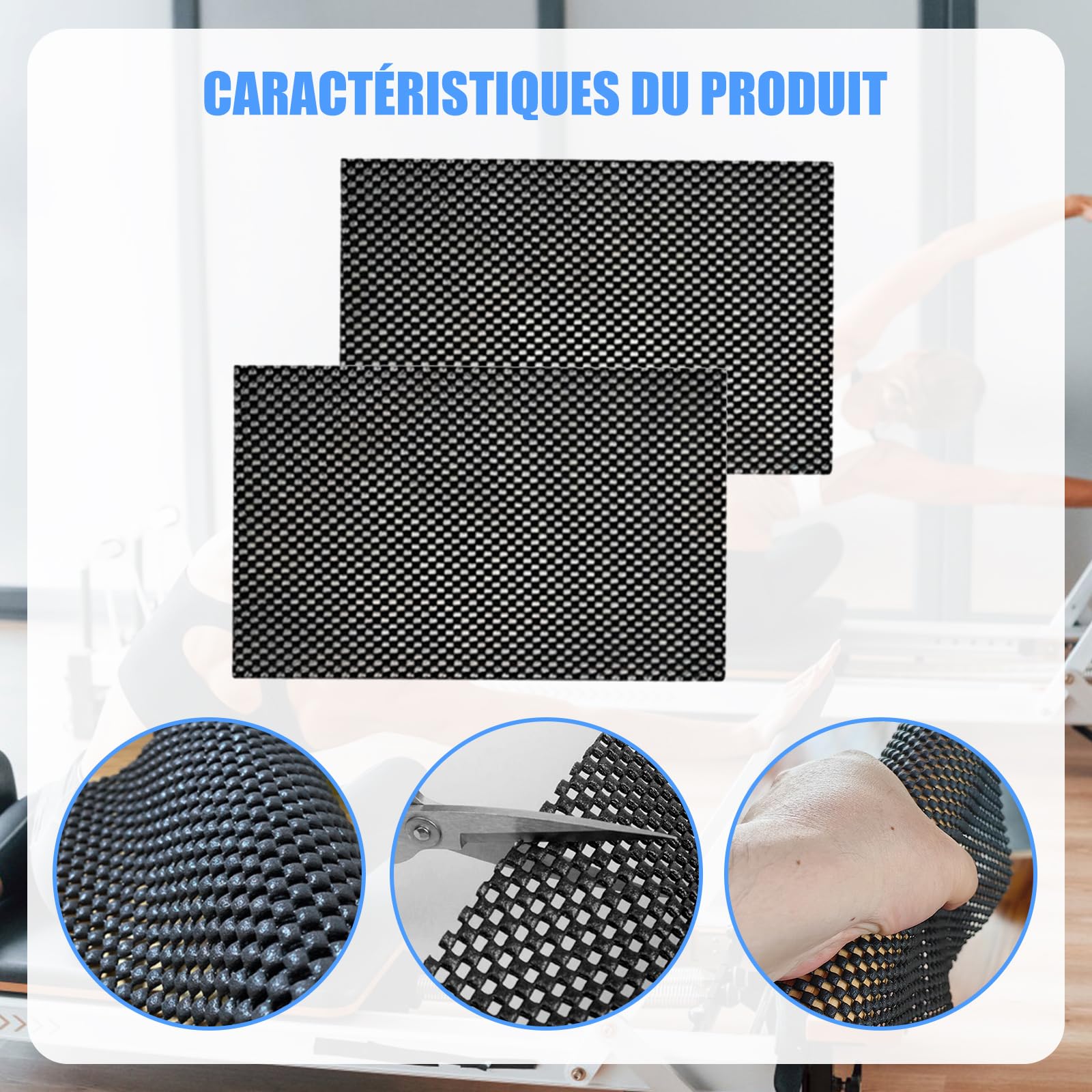 Harilla Pilates Non Slip Gripper Pad Anti Skid Mat for Women Men Outdoor Exercise