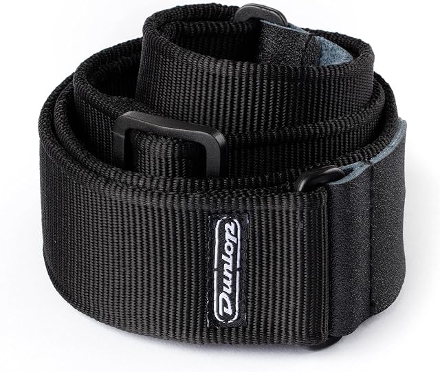 Jim Dunlop D3809BK Guitar Strap - Solid Black
