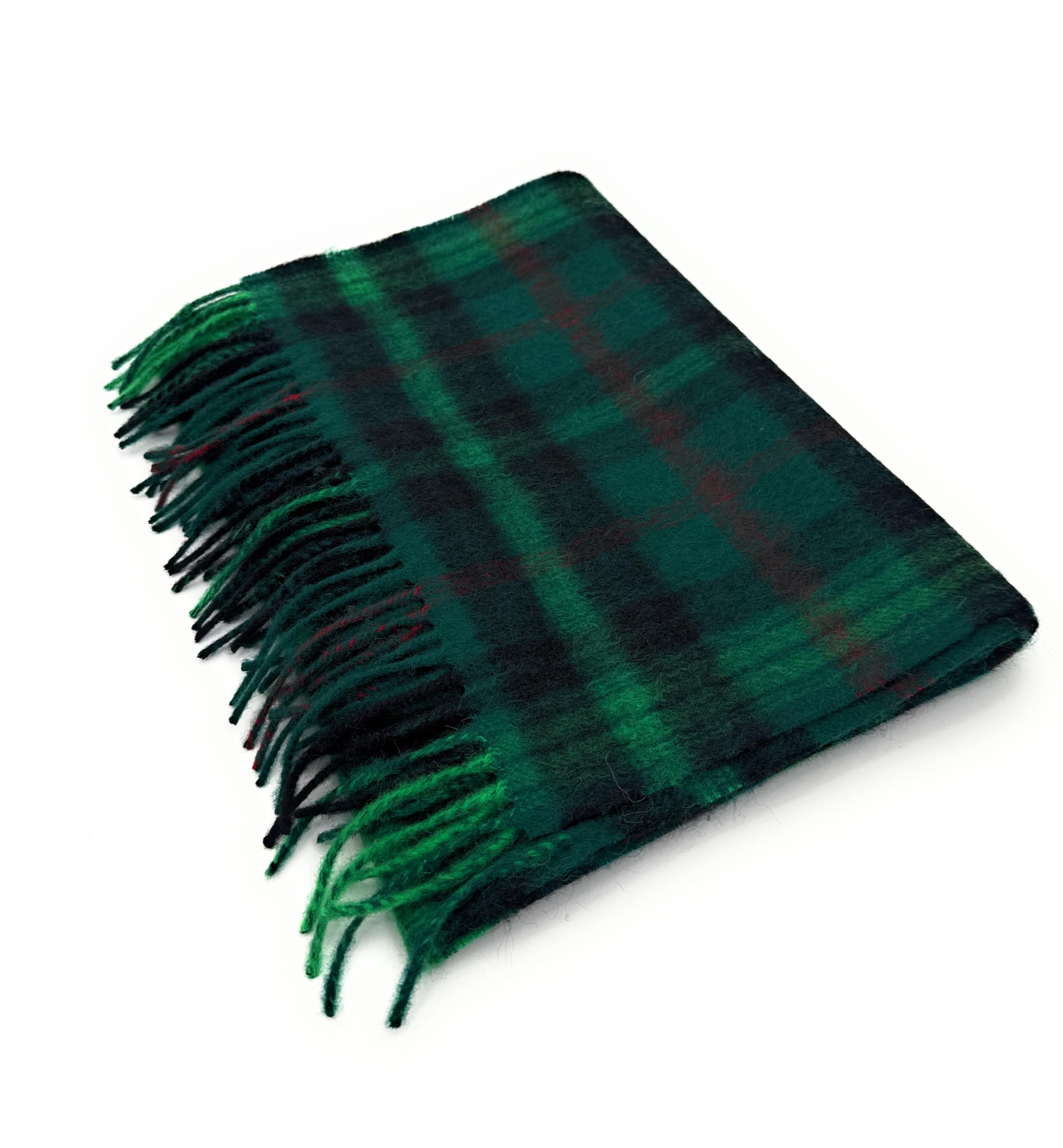 100% Soft Lambswool Clan Tartan Scarf Unisex 30cm x 180cm (Ross Hunting)