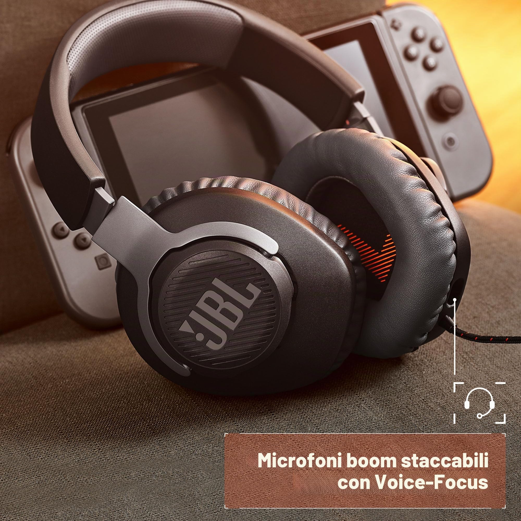 JBL Quantum 100 Wired Over-Ear Gaming Cuffie - Nero