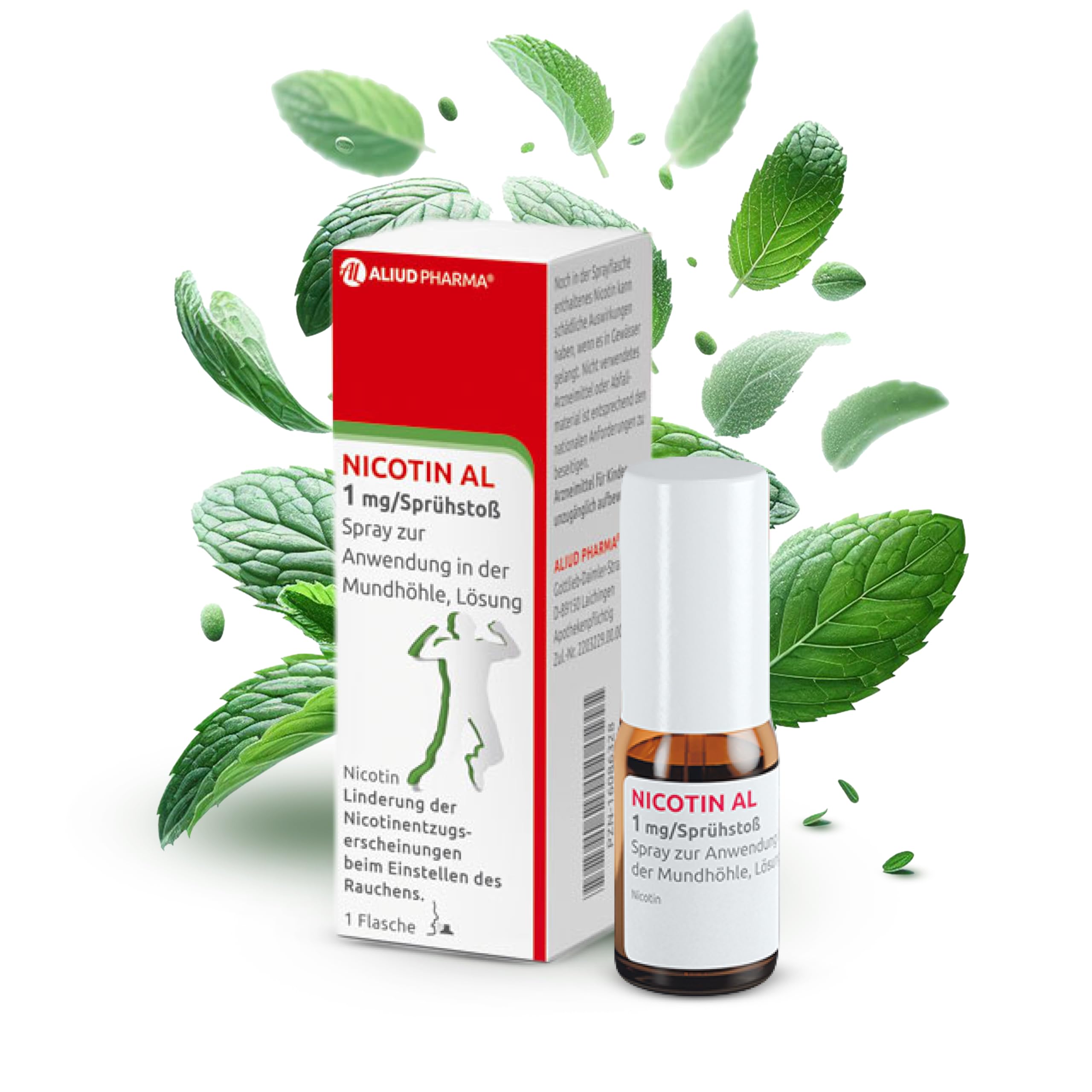 ALIUD PHARMA Nicotin AL 1 mg/Sprühstoß Spray zur Anwendung in der Mundhöhle: Lösung gegen Rauchverlangen 1 Stück (1er Pack)