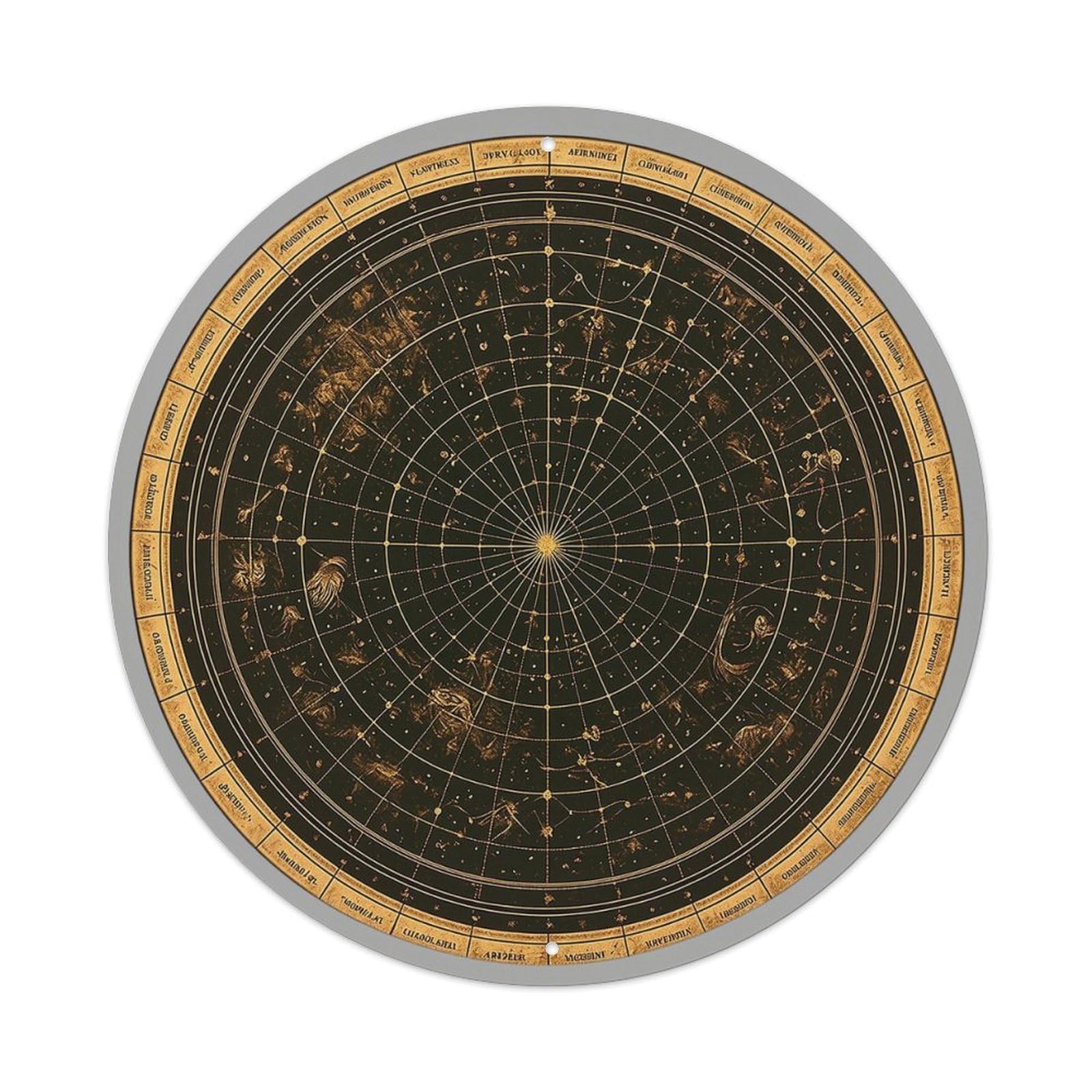Vintage Celestial Star Map Chart Retro Metal Tin Sign, Vintage Metal Poster for home, Gaming Room, Studio Workshop,Bar,Garage Wall Art Decor 8x8 inch