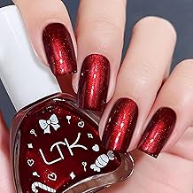 Burgundy Nail Polish, Wine Red Quick Drying Nail Varnish, High Glossy Cherry Red Nail Paint Gel, Air Dry Long Lasting for Women Christmas DIY Nail Art Manicure at Home - No Need Cure (Wine Red Pearly)