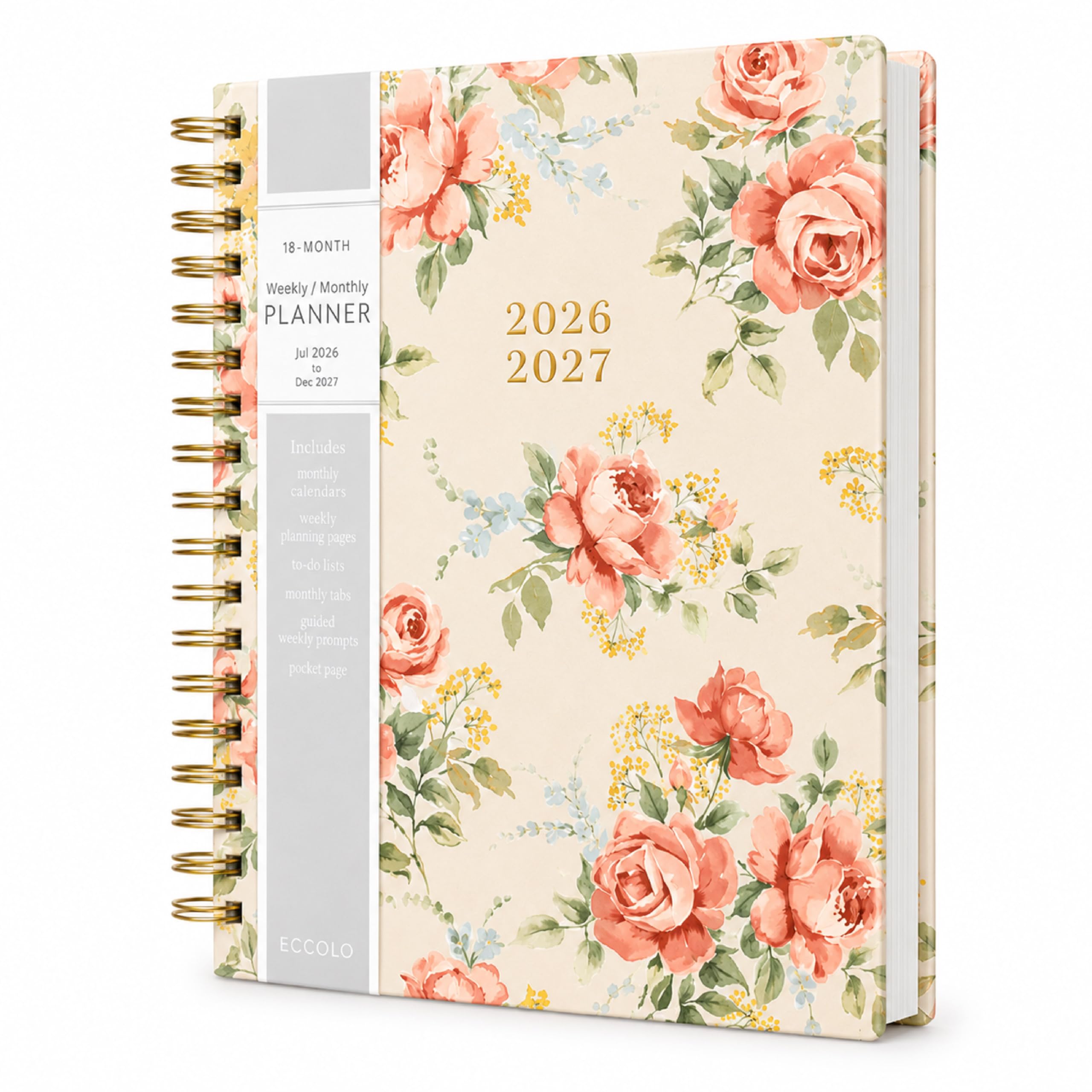 WORLD TRAVELER Planner 2026-2027 8x10'' Spiral Daily Planner To Do List