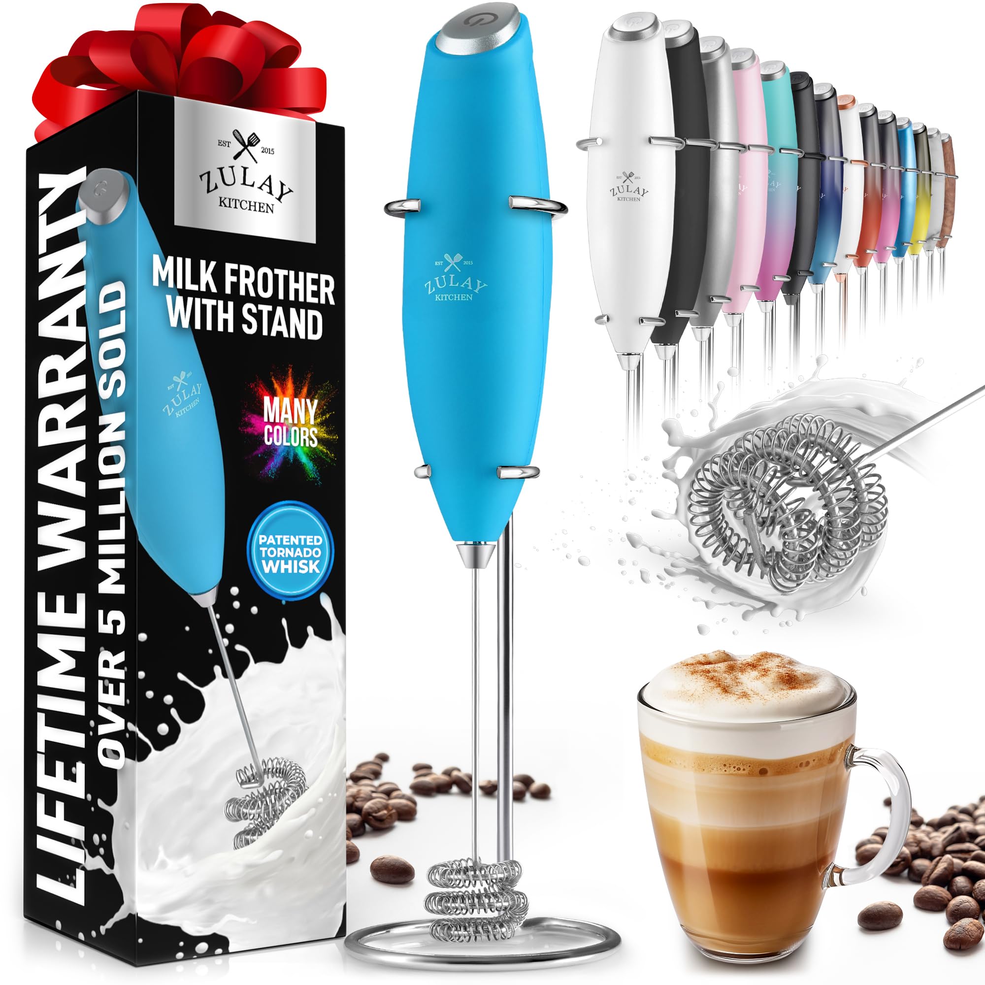 Amazon.com: Zulay Powerful Milk Frother for Coffee with Upgraded