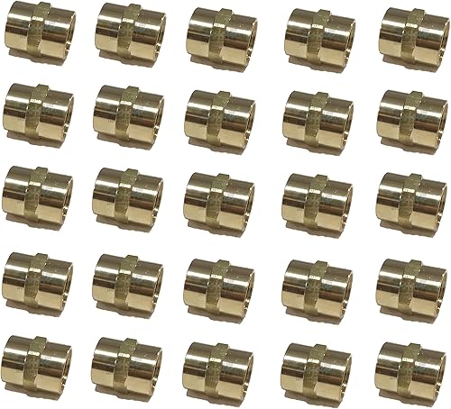 Miniatura 4 de Acoplamiento de latón 38" hembra NPT FNPT combustibleaireaguaaceitegas WOG (Cantidad 05)