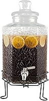 Vista 7 de Redfern 2.5 Gallon Glass Beverage Dispenser Stainless Spigot and Stand