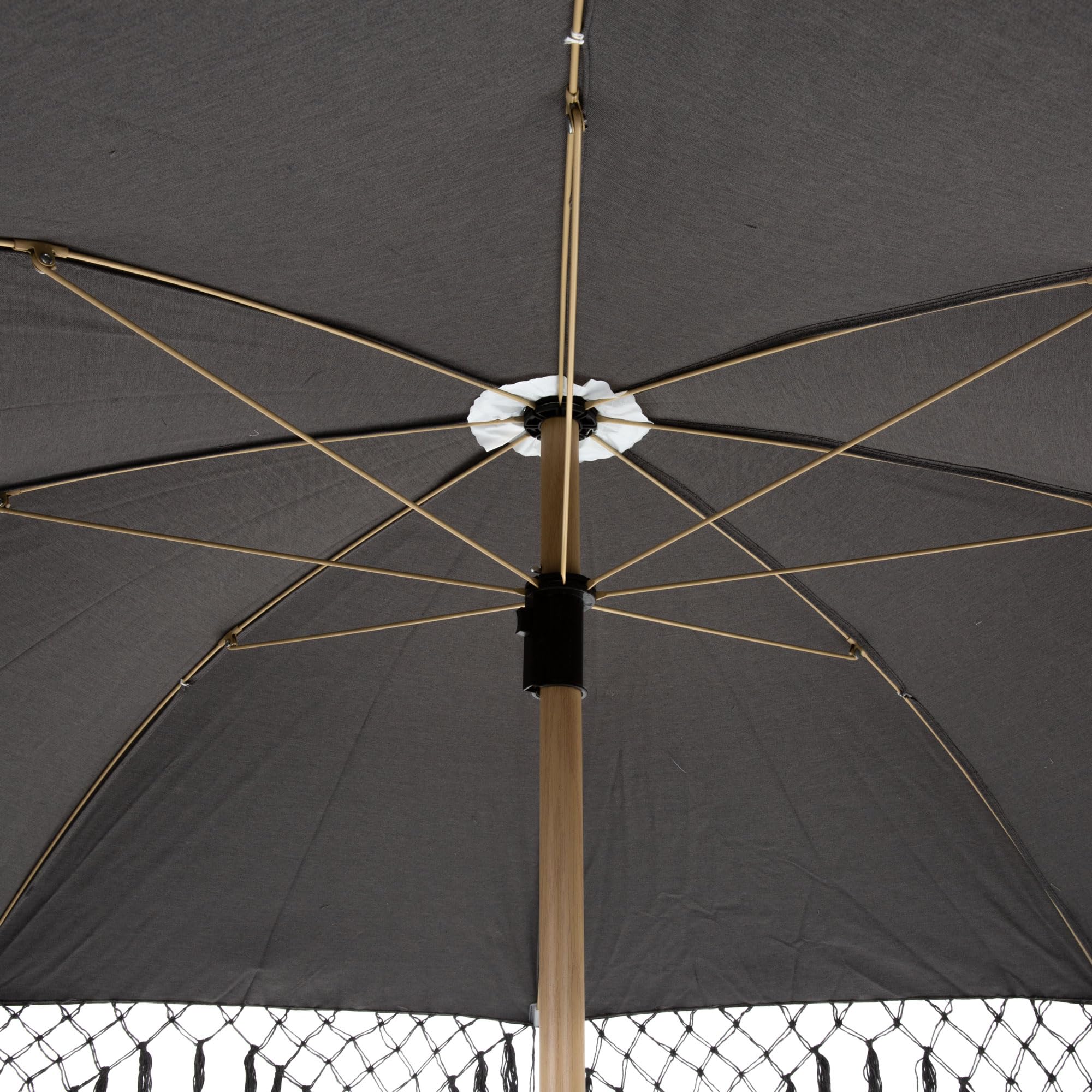 PATIO Sonnenschirm mit Fransen 2 m Olefin Gewebe UV-beständig