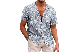 Men's Cotton Hawaiian Holiday Beach Shirts: Timeless Tropical Elegance