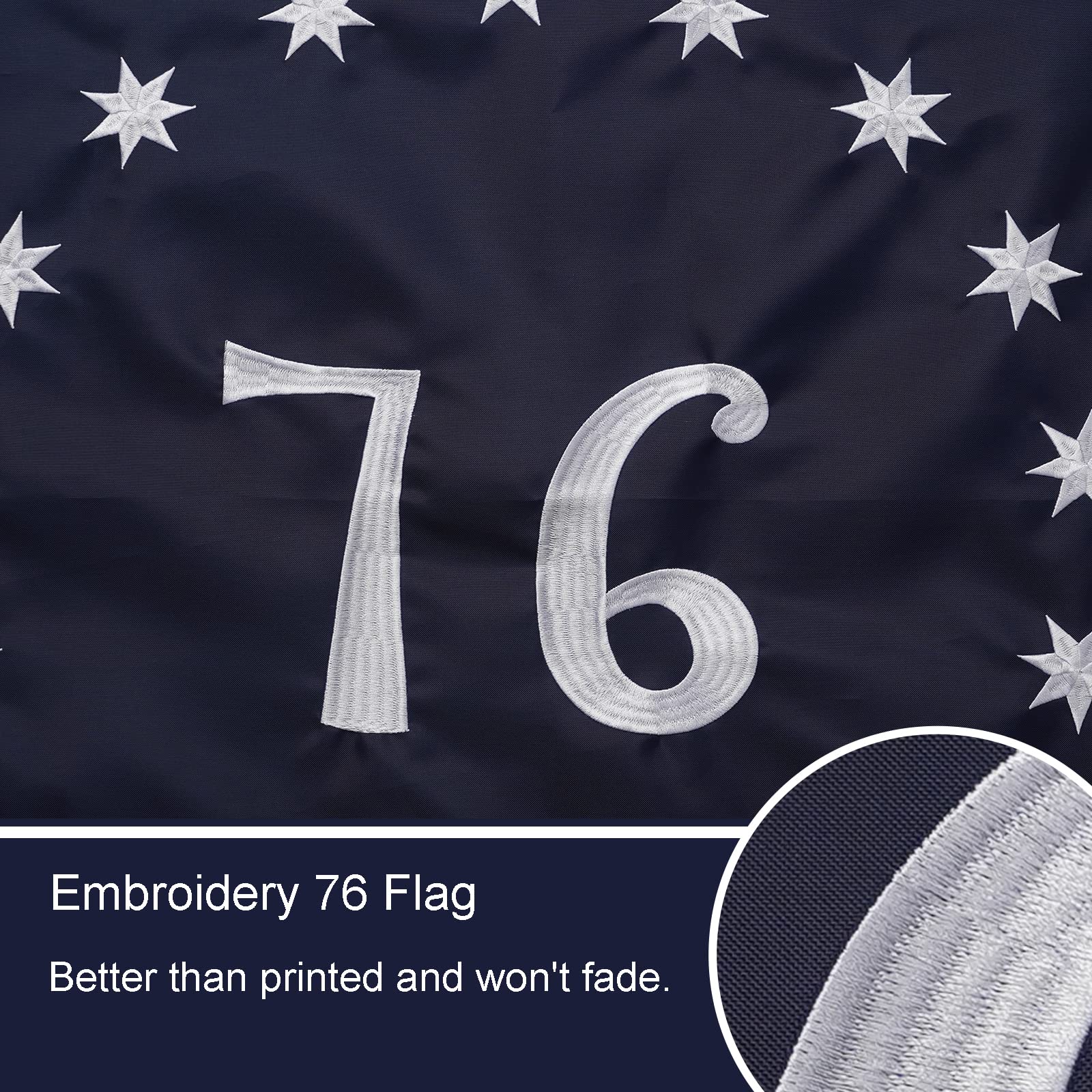 Amazon.com : Bradford Bennington 1776 Flag 3x5 ft Outdoor