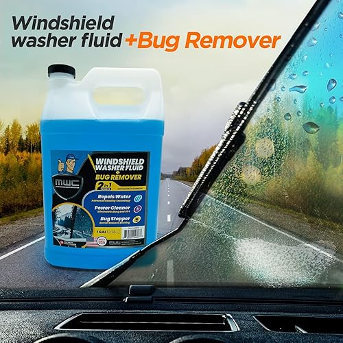 Miniatura 3 de MWC Líquido para lavaparabrisas, listo para usar, elimina la suciedad, seguro para el medio ambiente, elimina la suciedad, limpiador de vidrio sin