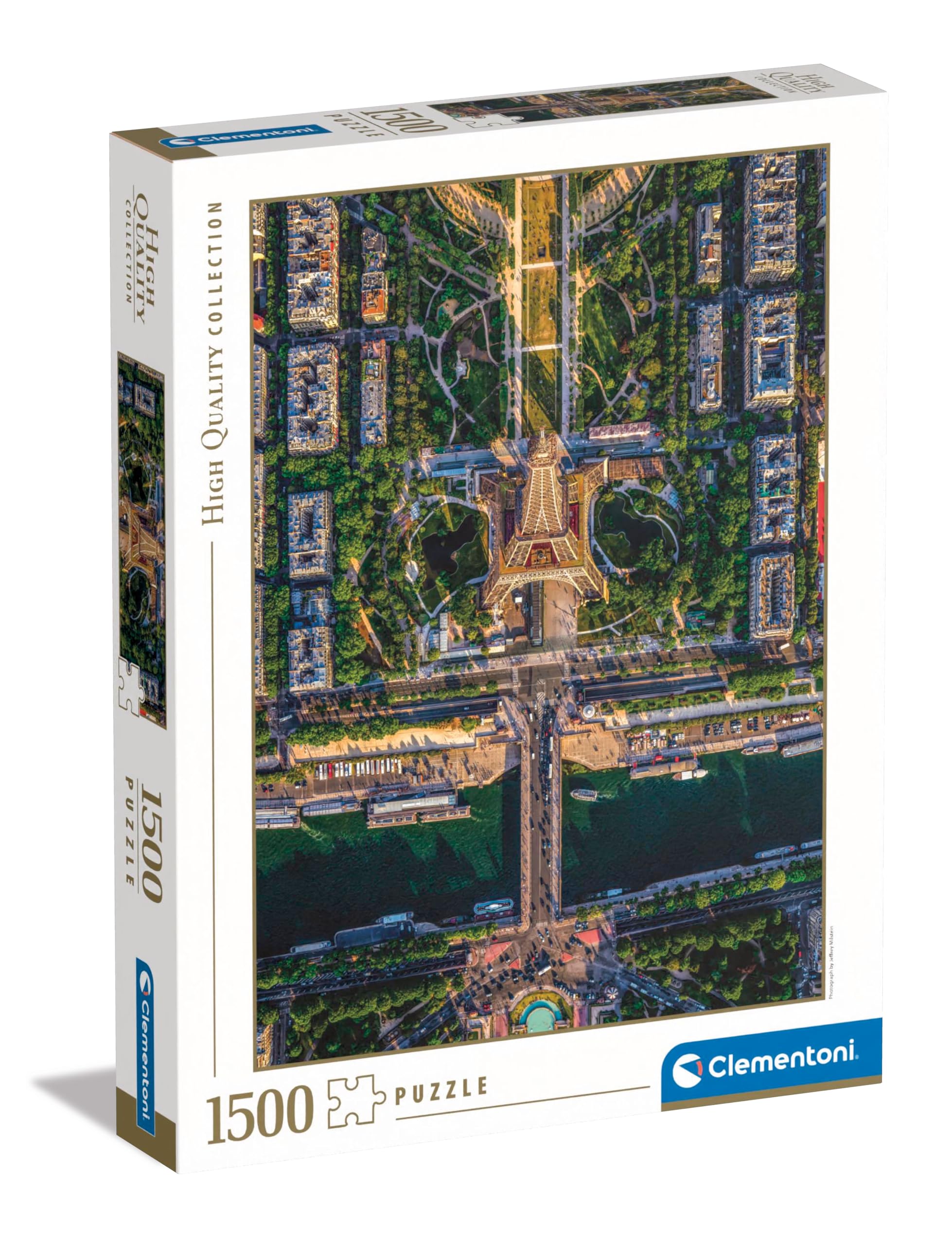 Clementoni Jigsaw Puzzle Collection, Flying Over Paris 1500 Pieces, Puzzle For Adults 14-99 Years, Gift For Men/Women, City