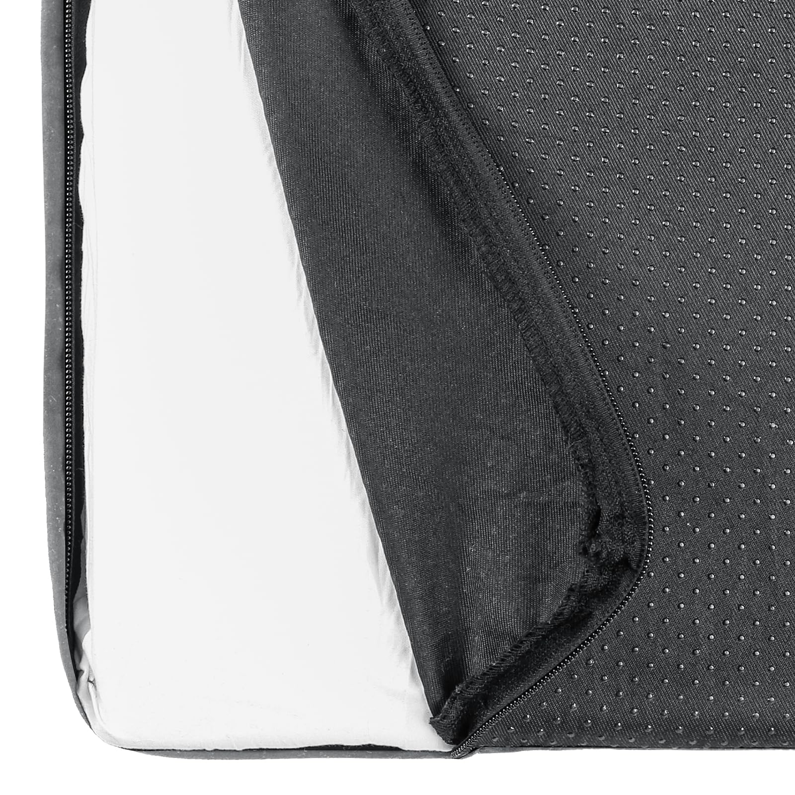 Cesta de perro grande, sofá para perro ortopédico y desenfundable, cama para perro, lavable, antideslizante y ultra suave, con cremallera, 106 x 80 x 20 cm (gris)