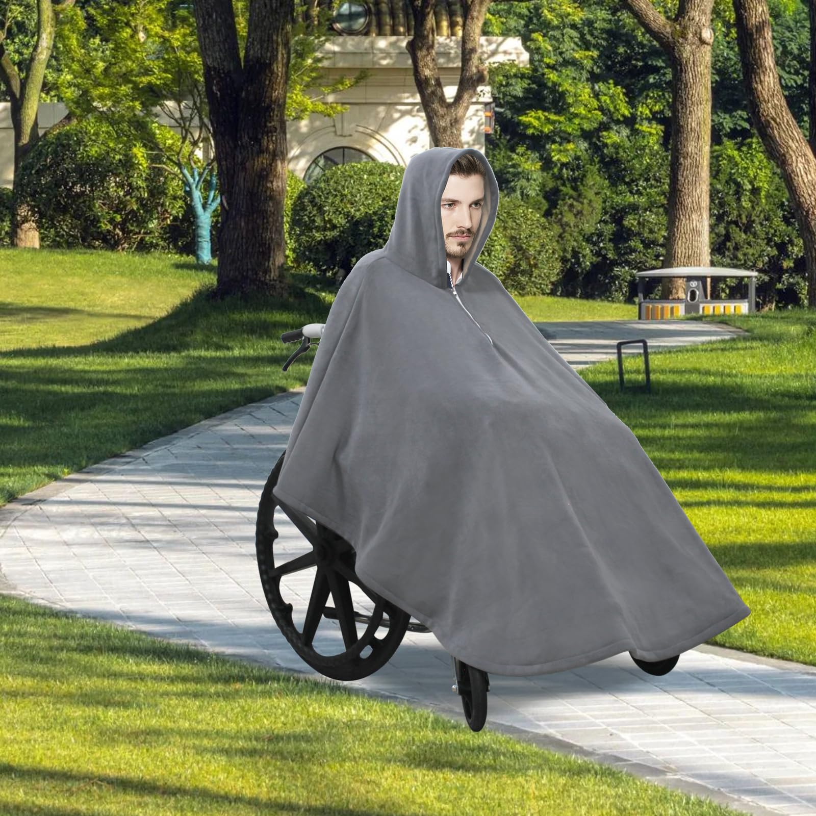 Manta para silla de ruedas Cape Winter | Manta para silla de ruedas | Manta para silla de ruedas | Ponchos adultos con capucha