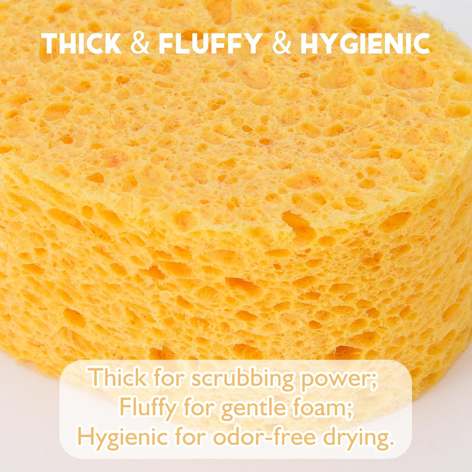 8 Pack Cellulose Sponges, Replacement Sponge Scrubber Heads for Wine Glasses Coffee Mugs Dishes, Thick & Fluffy Highly Absorbent, Quick-Dry image 2
