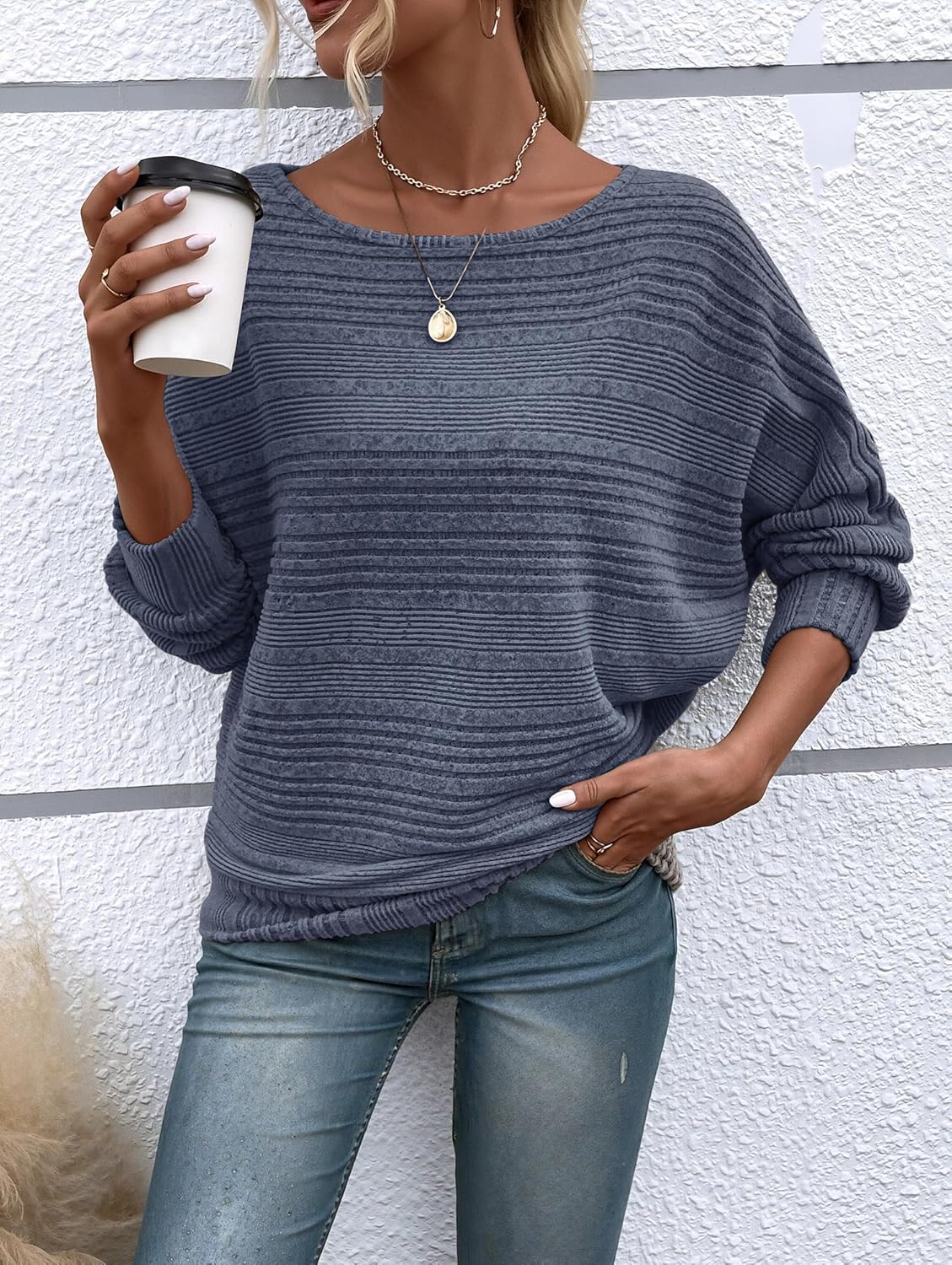 Womens Long Sleeve Shirts Crewneck Tunic Tops Pullover Sweaters Business Casual Blouses Fall Fashion 2025 - Image 5