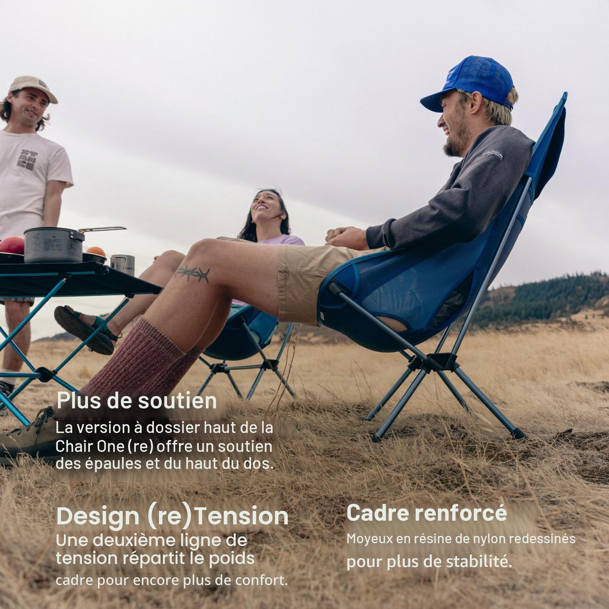 Helinox Chair One Chaise de camping à dossier haut (re), 1,2 kg, chaise de camping à dossier haut, pliable, chaise portable pour randonnée, voyage, noir
