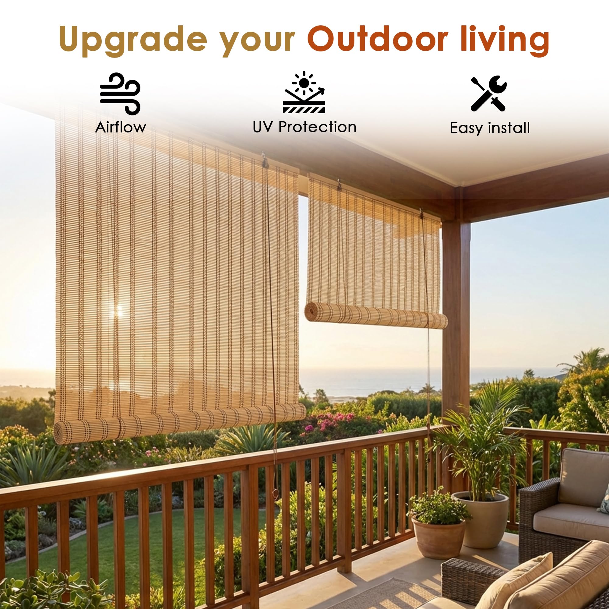 Bamboo Blinds for Balcony - Story@Home -4