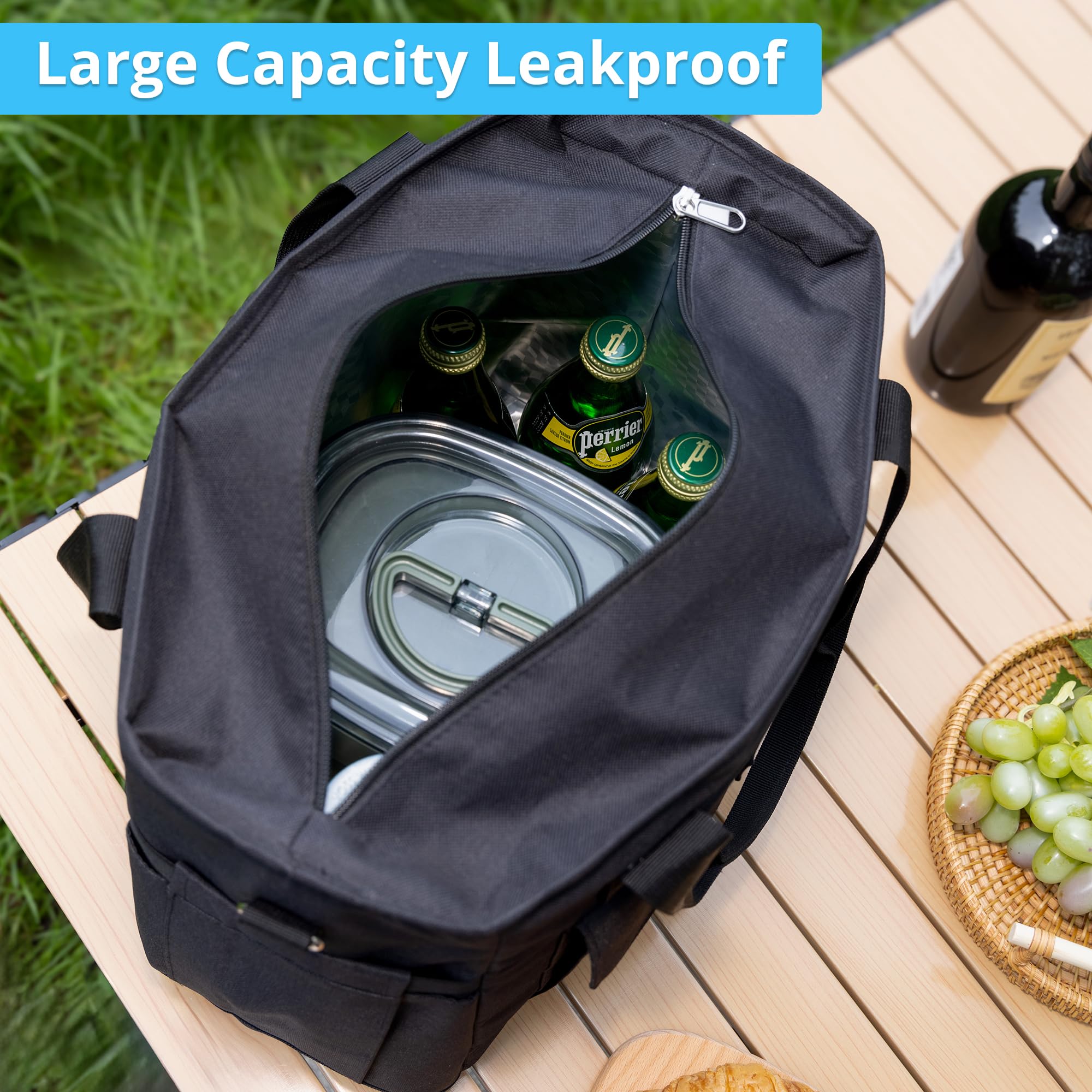 Borsa Termica Alimenti 17 Litri | Porta Pranzo Isotermico Per Ufficio E Picnic | Leggera E Resistente