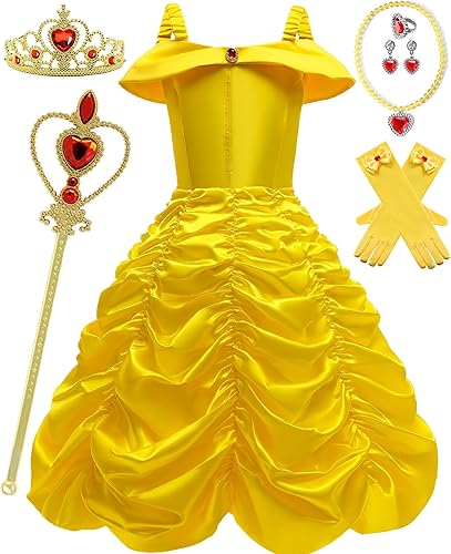 Vestidos de princesa para niñas, disfraz de fiesta de cumpleaños, disfraz de Halloween, disfraz de cosplay para niñas pequeñas de 3 a 12 años