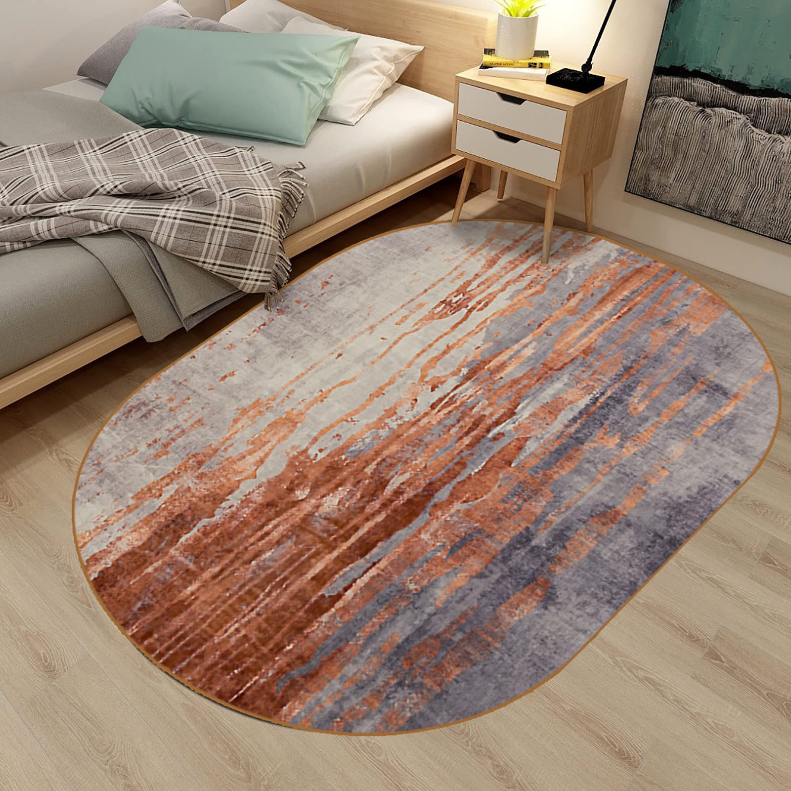 Tapis vintage ovale anti-glisse et durable pour sublimer votre séjour