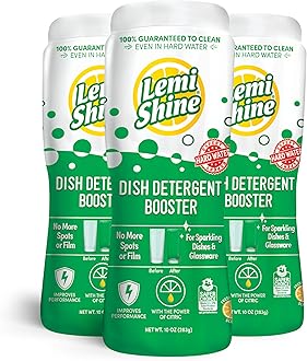 Dish Detergent Booster, Hard Water Stain Remover, Multi-Use Citric Acid Cleaner (10 oz Container, 3 Pack Bundle)