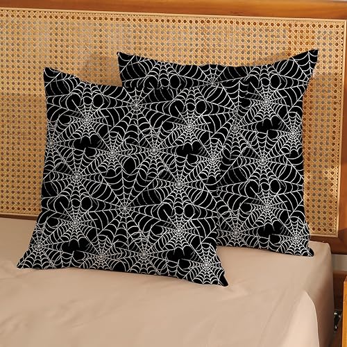 Miniatura 9 de Juego de 2 fundas de almohada de invierno de 12 x 20 pulgadas, diseño de copos de nieve, vida silvestre, ciervos, decoración para sofá, árbol de