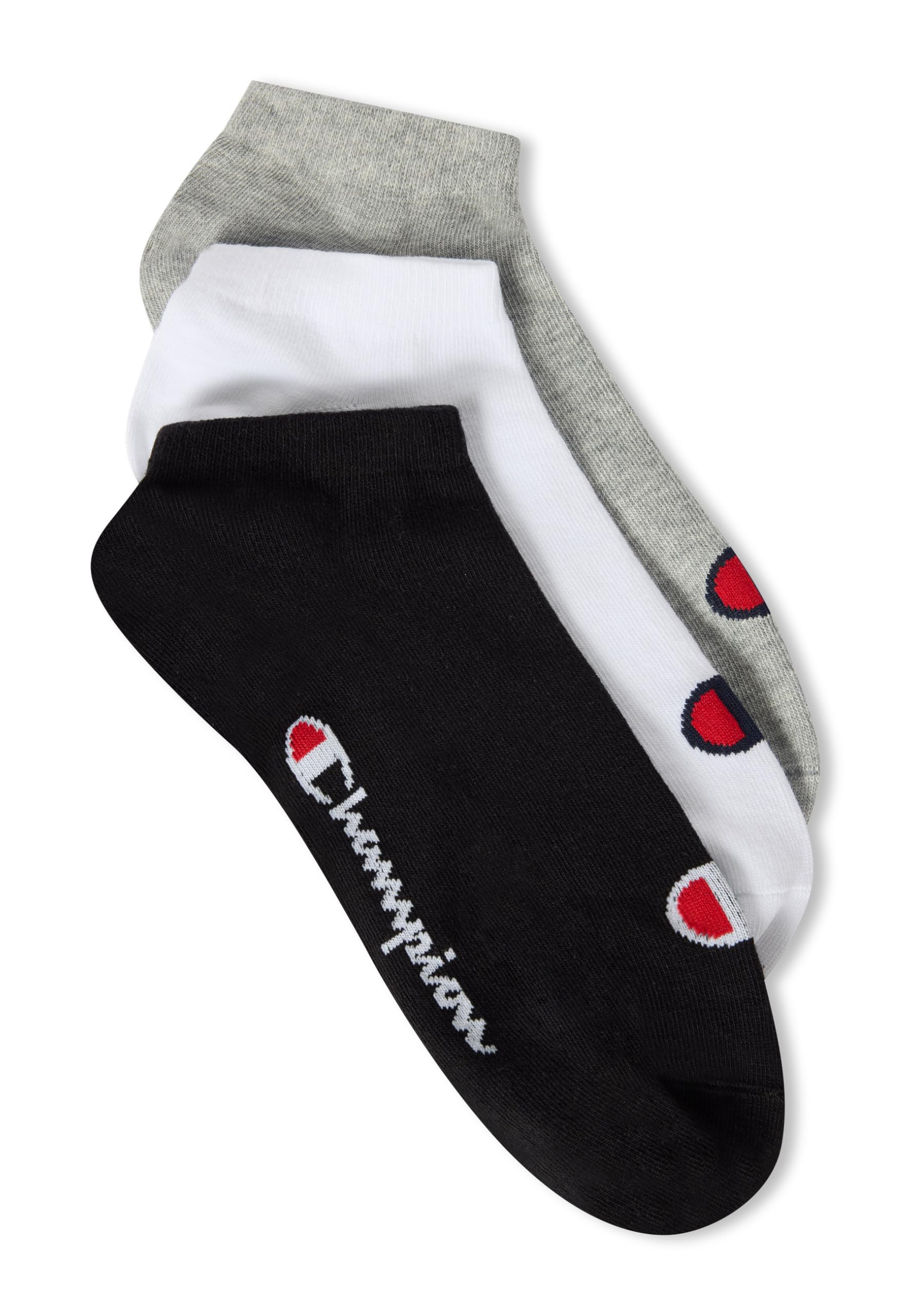 Champion Core Socks 3PP Sneaker, Grigio (Melange Chiaro), 35-38 EU (2-5 UK) Unisex - Adulto -FW23