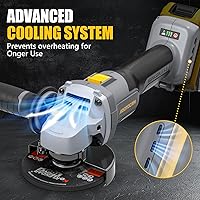 Vista 7 de Amoladora Angular, sin escobillas de 20 V, inalámbrica, 4-1/2 pulgadas, compatible con batería Dewalt (sin batería), con rueda de esmeril de metal
