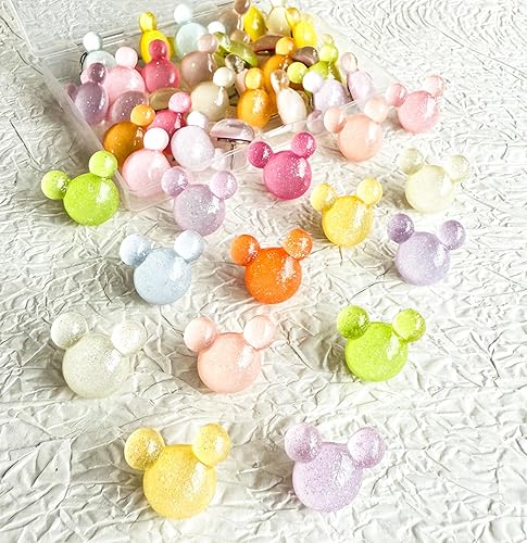 30Pcs Push Pins,Decorative Push Pin,Cute Thumb Tacks Cute Office Decor for Cork Board Bulletin Board,Desk Accessories Aesthetic,Classroom Decor,Business Home Decor（30-Mouse） - 30-mouse
