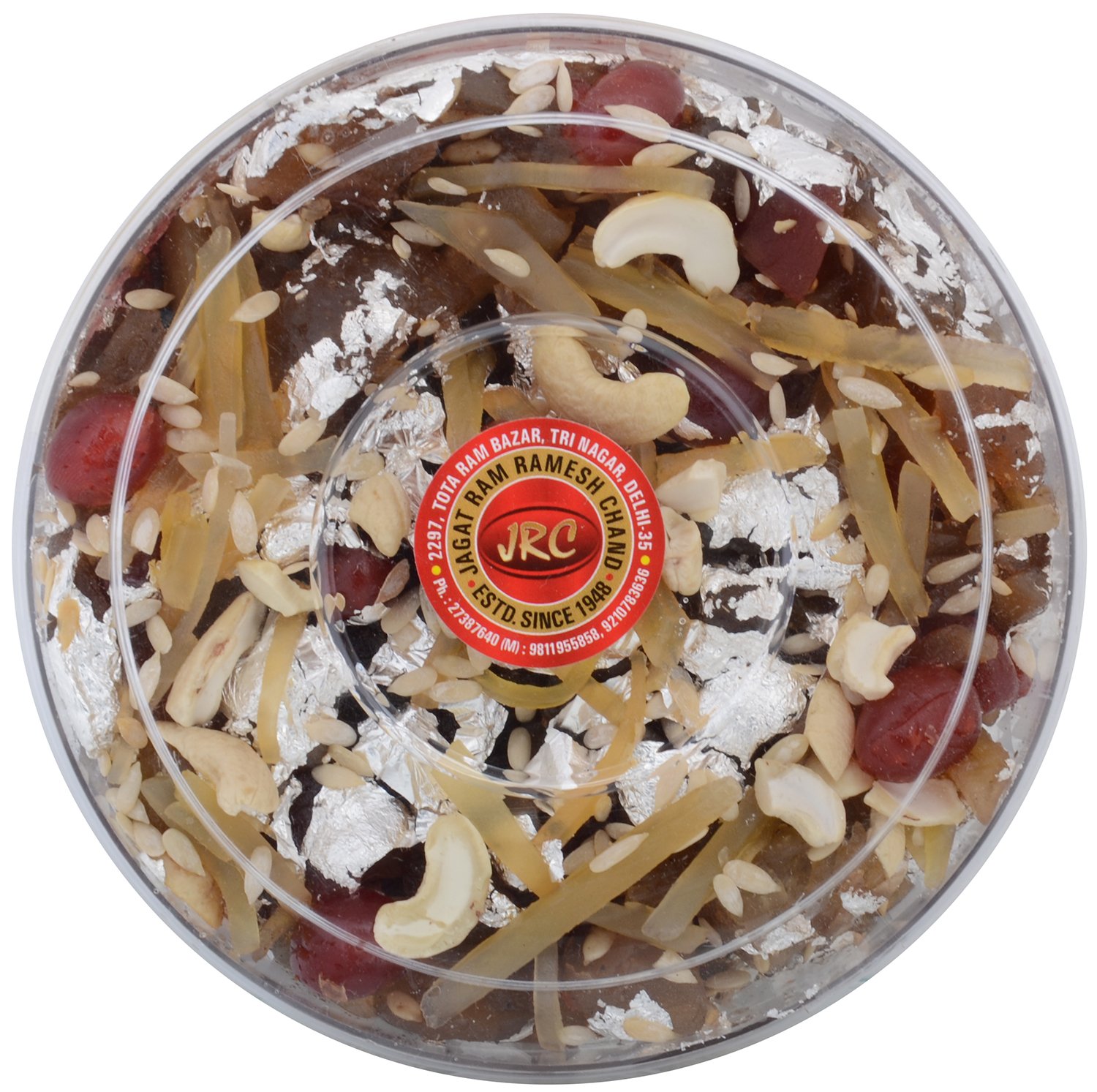 JRC Mix Murabba, 900 Gms | Mix Muraba | मिश्रित मुरब्बा - Amla, Carrot, Apple, Pineapple, Cherry, Mango Lachha, Kaju, Magaj, Choti Elaichi, Sugar, Pears - Image 2 thumbnail