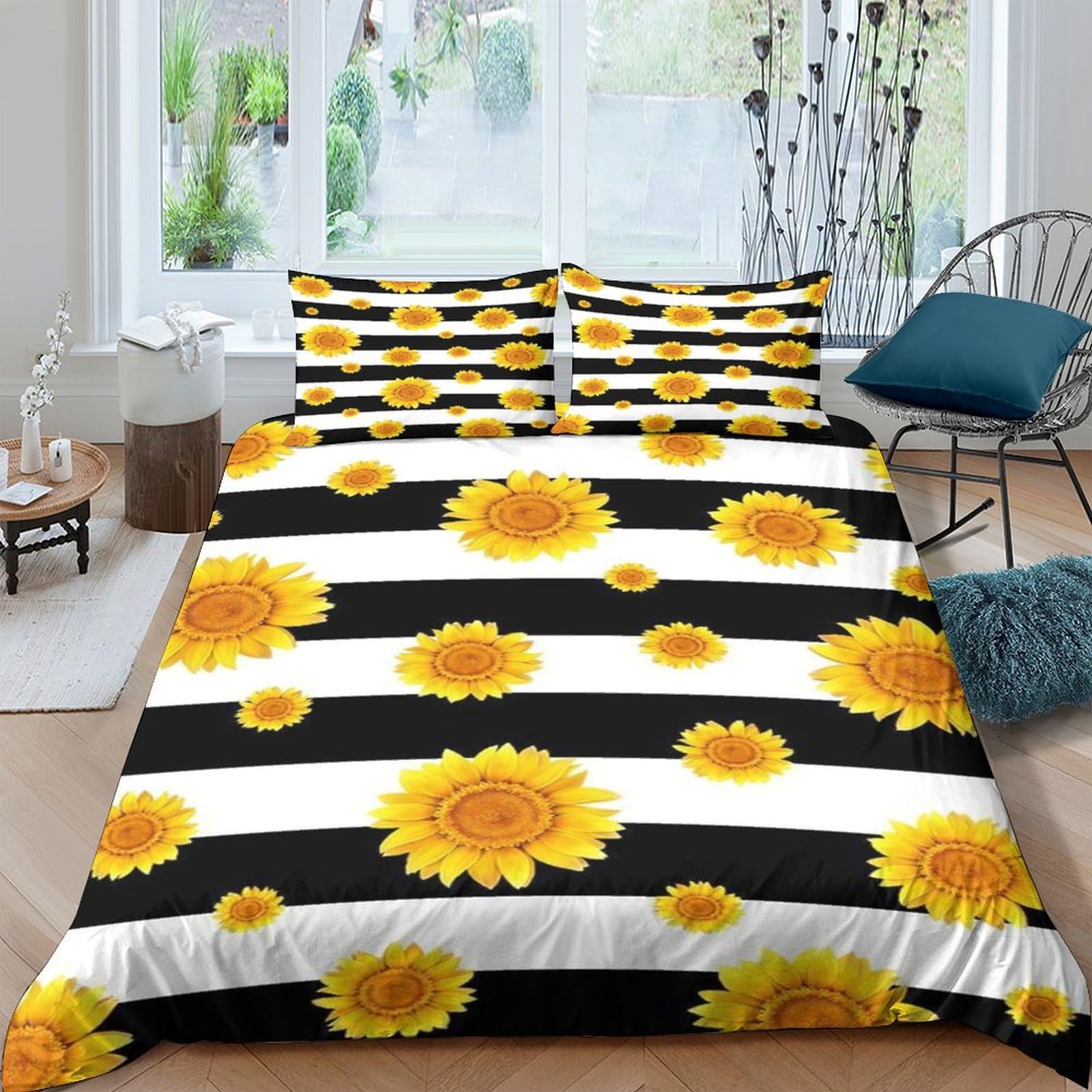 Quilt thème végétal chrysanthème parure de lit 3D hypoallergénique grand format