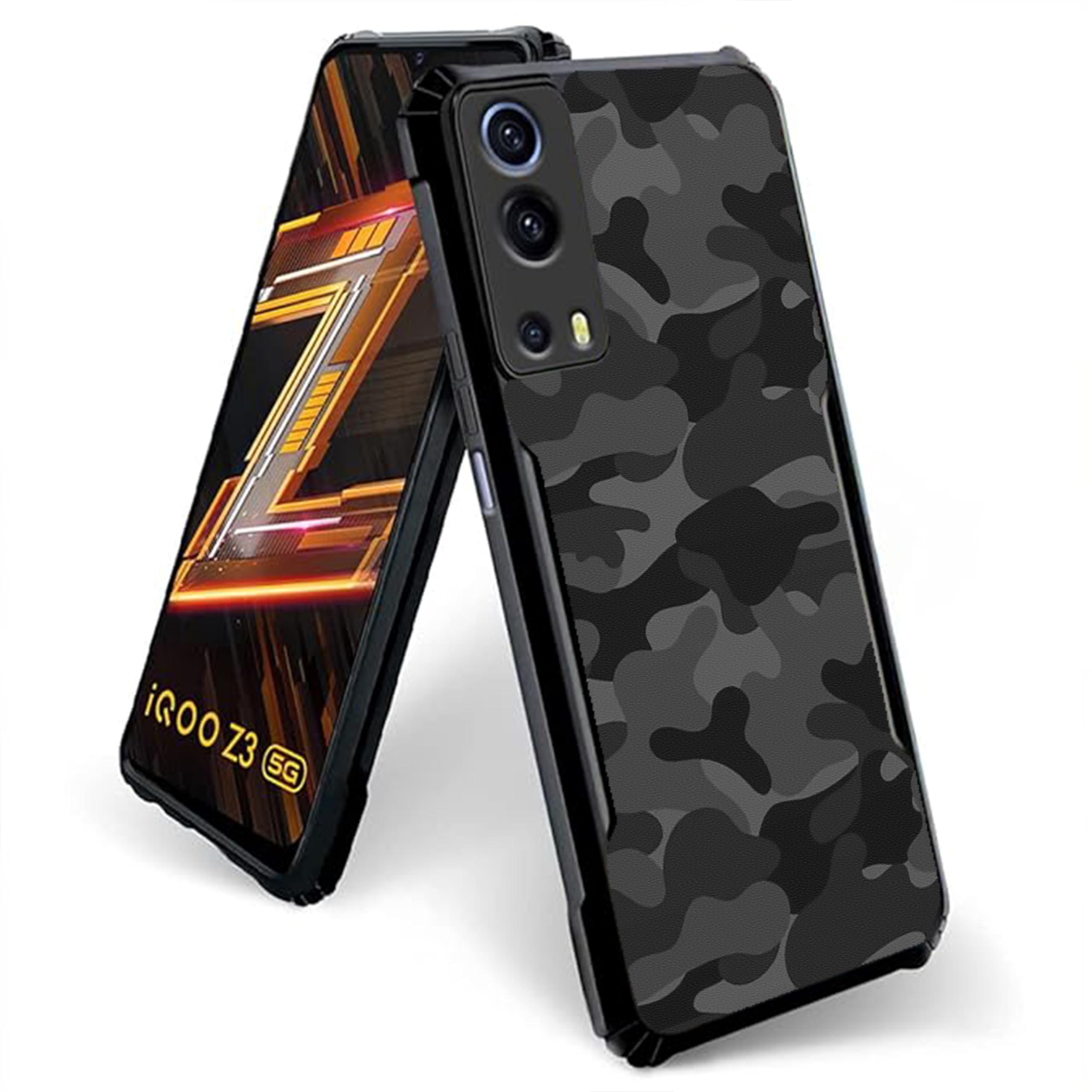 COBERTA Back Cover for iQOO Z3 5G Back Cover Case - Black Camoflague Camo PT99 D12246 (B0D2DQ6SSL) Amazon Price History, Amazon Price Tracker