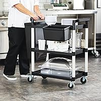 Vista 2 de Winco Carrito utilitario, negro, 32" x 16