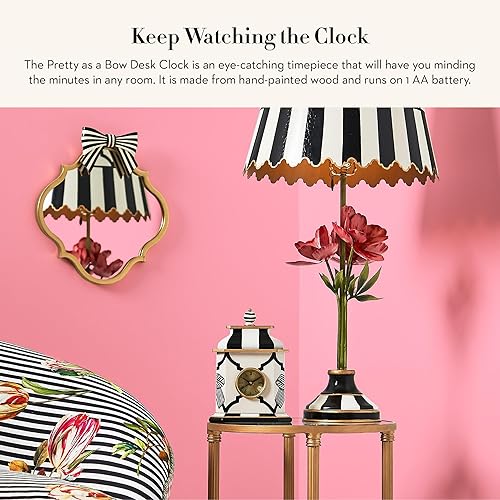 Miniatura 8 de MACKENZIE-CHILDS Reloj de escritorio, reloj decorativo de madera para cocina y sala de estar, abeja reina