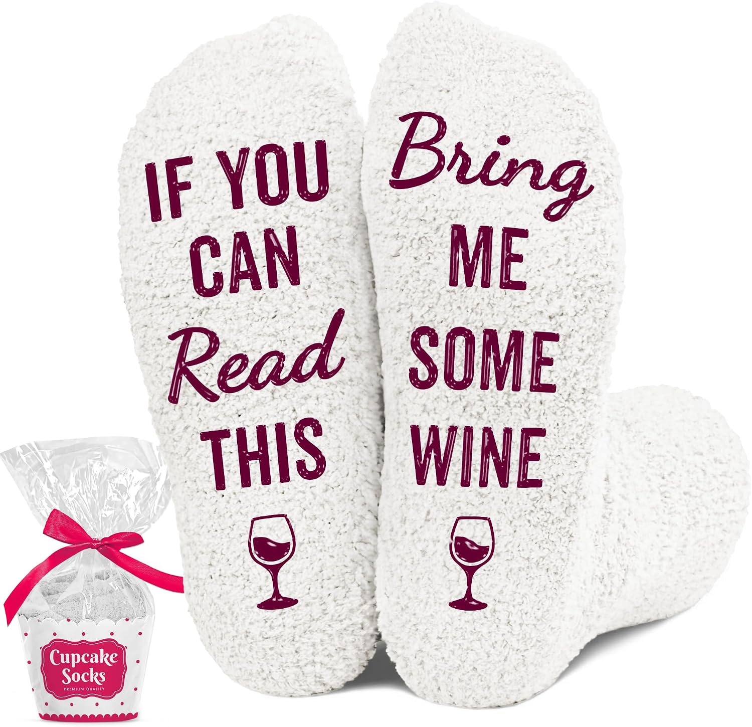VICRAZY Wine Gifts for Men, Women - Funny Socks - Gifts for Lovers - Stuff, Stocking Stuffers