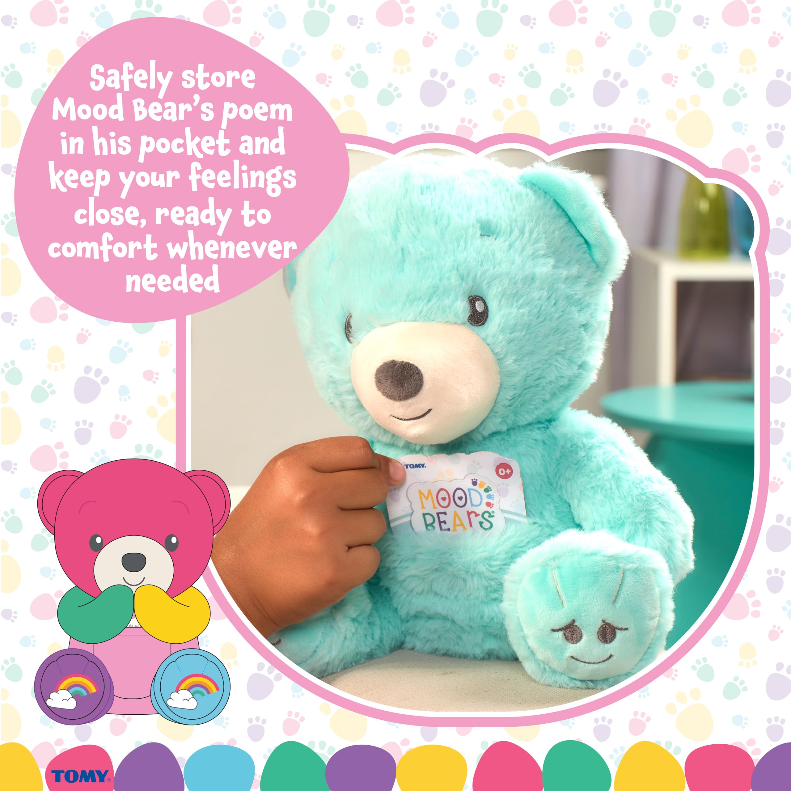 Mood Bears® Hope Bear (Large) - Multi-Coloured Plush for Kids & Adults, Encouraging Positivity & Emotional Resilience - Image 4