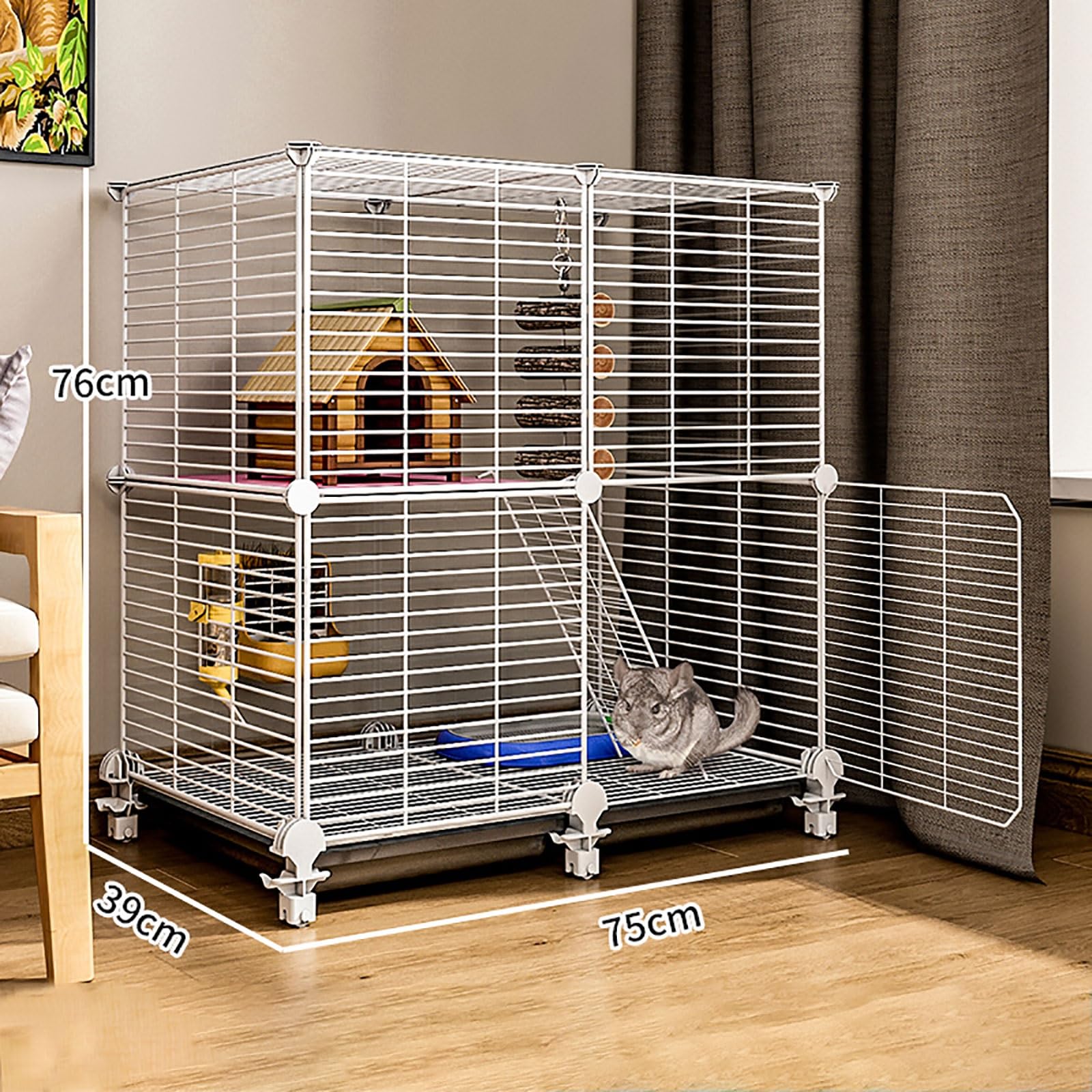 キャットケージ フェレット チンチラ スリム 大型猫用 (グレー, 二段) Amazon.co.jp: 猫ケージ、猫用ケージ フェレットケージ 大型