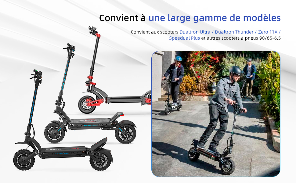 Pneus Sous Vide 90/65-6,5 Pour Scooter électrique – Lot De 2, Colle Auto-réparatrice, Antidérapant Tout-terrain