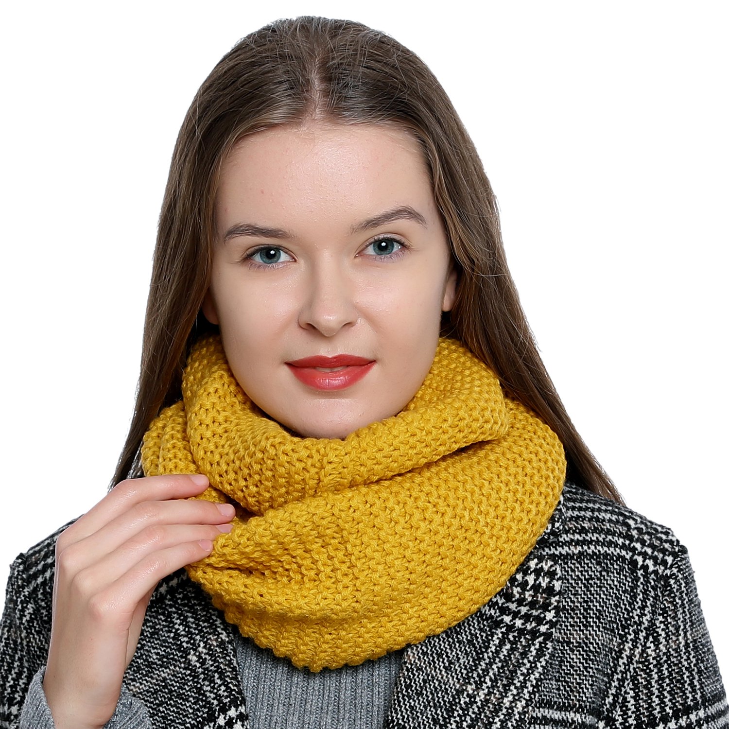 DonDon Loop Schal Damen Winter Schlauchschal Winterschal Rundschal weich und warm