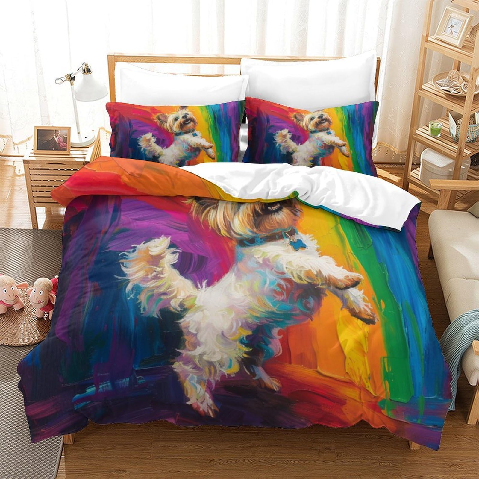 Housses de couettes grand confort contre la chaleur nocturne motif Yorkshire Terrier