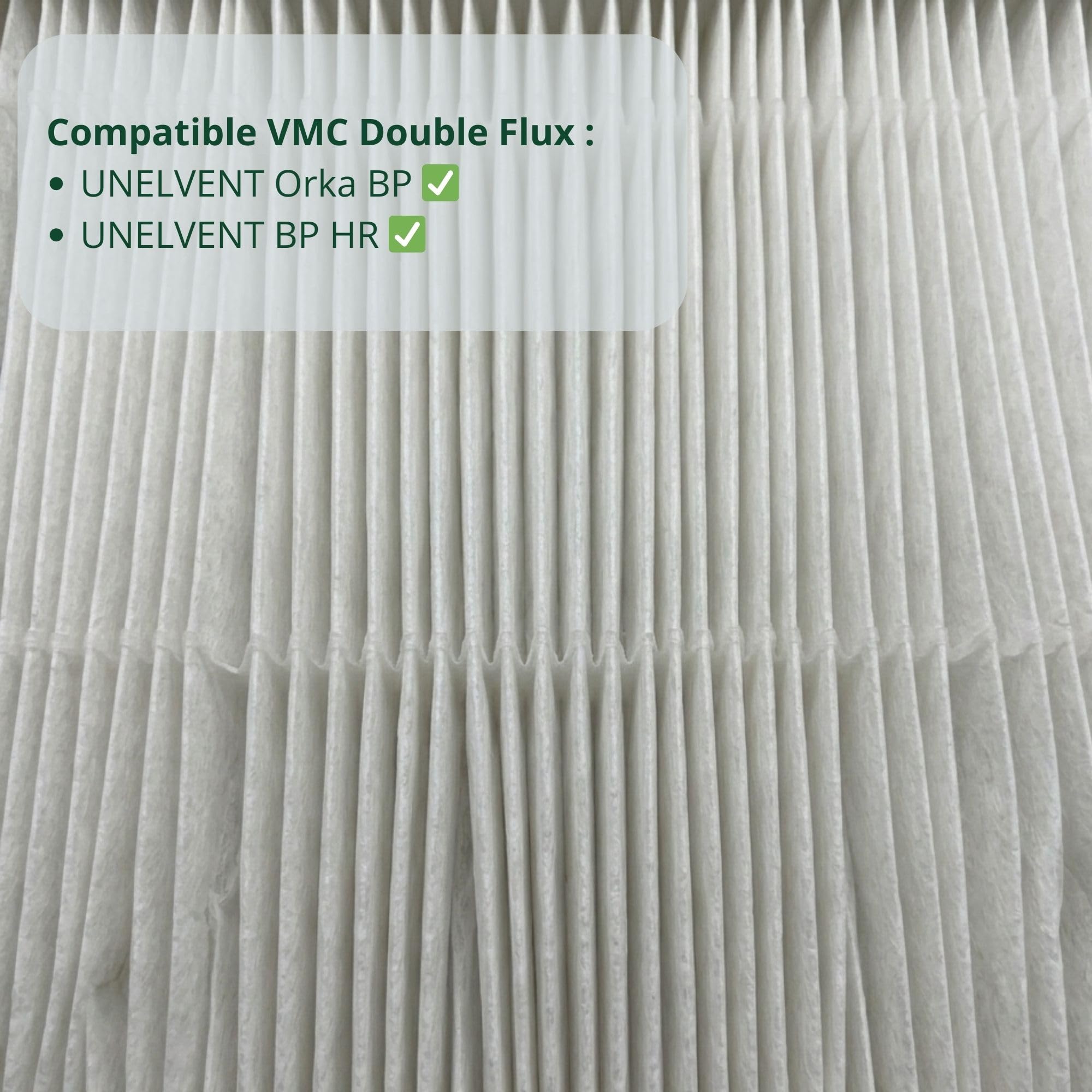 Lot de 4 Filtres G4 – Compatibles VMC UNELVENT Orka BP/BP HR – 255x180x25 mm Livraison Offerte Entreprise Française
