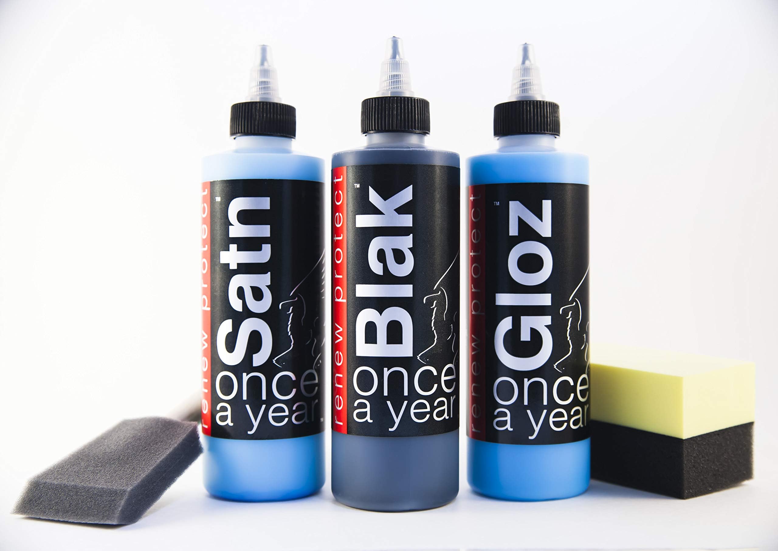 RENEW PROTECTHome Set | High Gloss, Semi, & Low Gloss Options, Real Restoration & True Protection - Tire Coating, Plastic, Rubber, Vinyl - Prevents Tire Dry Rot | 100% UV Block Protection | Dry-Seal
