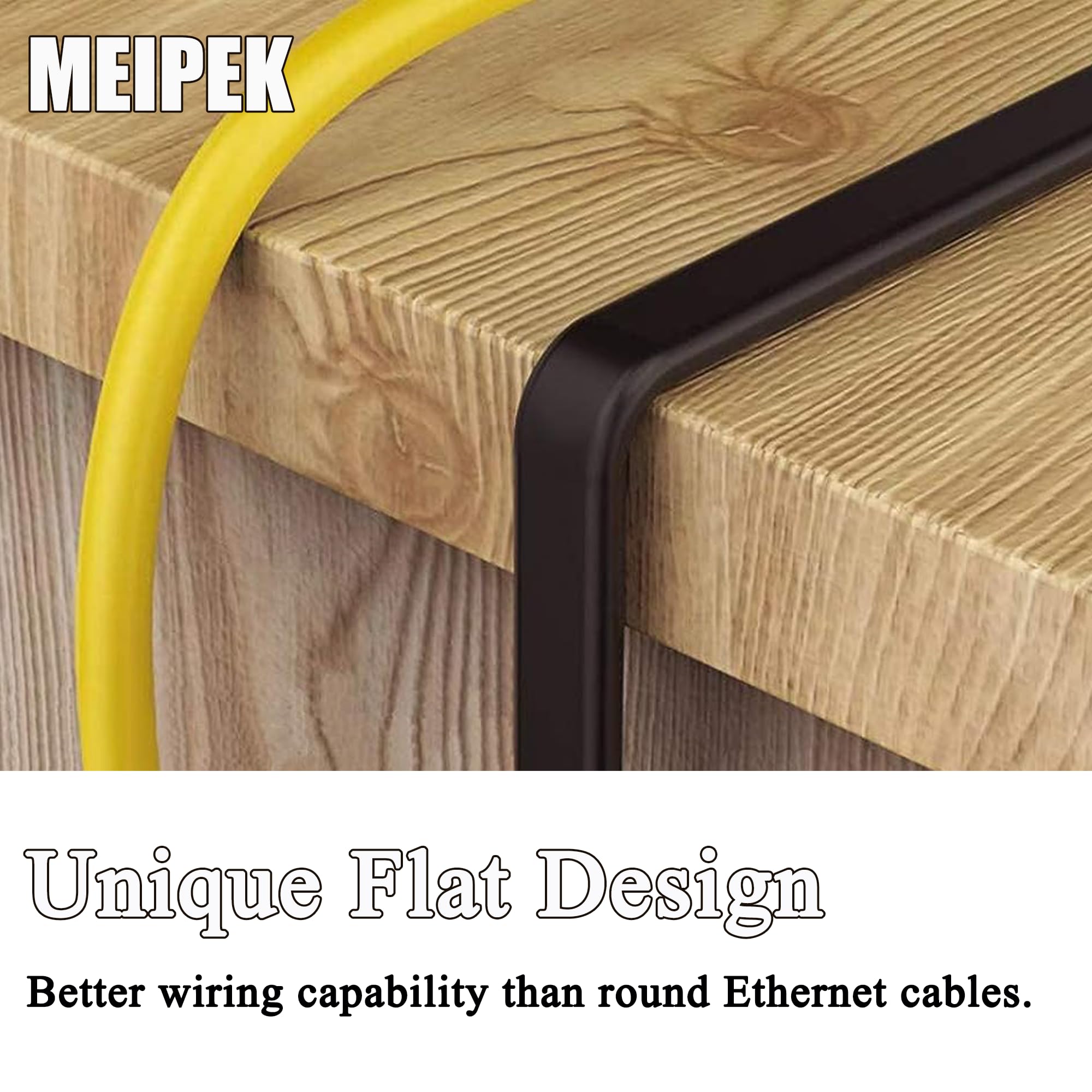 Cable Rj45 Plat Câble Ethernet Plat Cat6 50m - Haut Débit 1000Mbps Pour Réseau Domestique Câble Lan Haute Vitesse