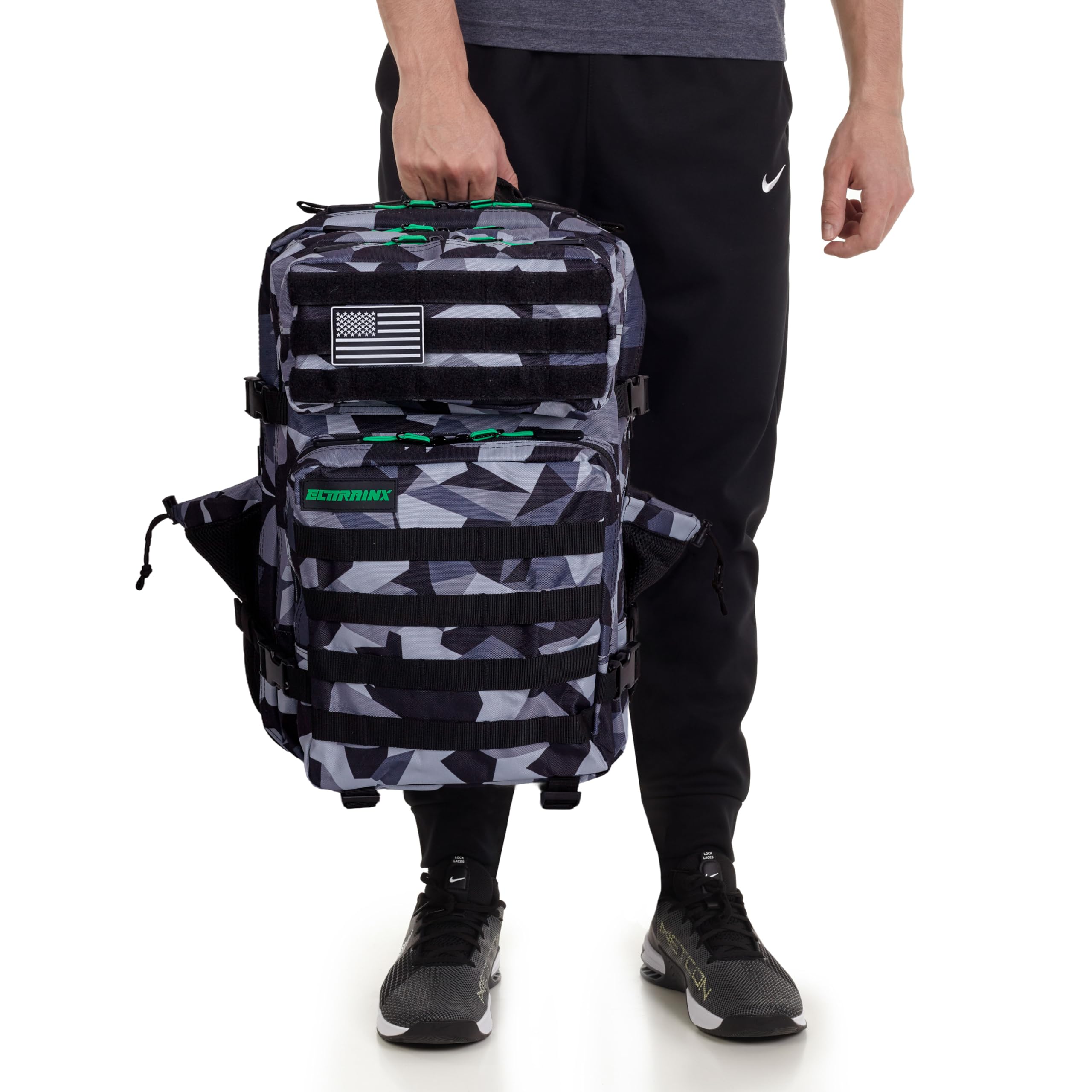 ELITRAINX Mochila 45L Táctica Militar USA Impermeable Deporte, Cabina Avión, CrossTraining, Aire Libre Deportes Gimnasio Portatil by ELITEX TRAINING (Hulk) — view 8