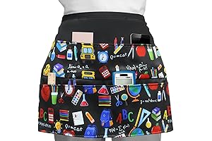 Vansolinne Teacher Apron With Pockets