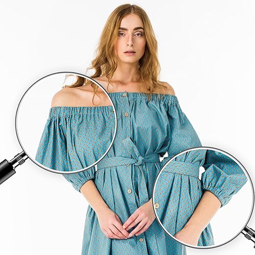 Miniatura 16 de WILLBOND 12 rollos de banda elástica colorida plegable, banda elástica resistente, banda plana de punto para costura, manualidades, puños de edredón