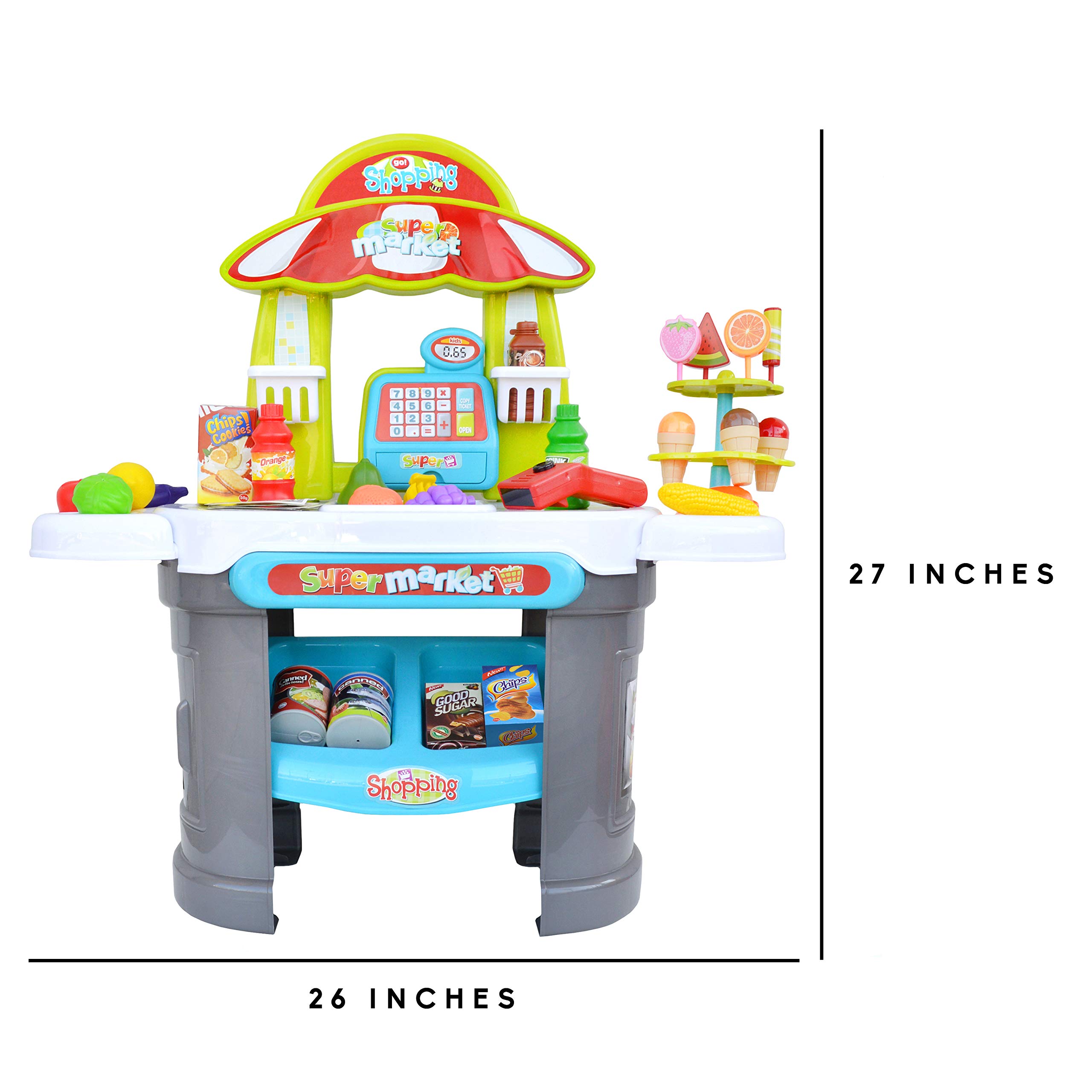 Buy Kids Play Grocery Store Mart Cashier Play Set Supermarket Play