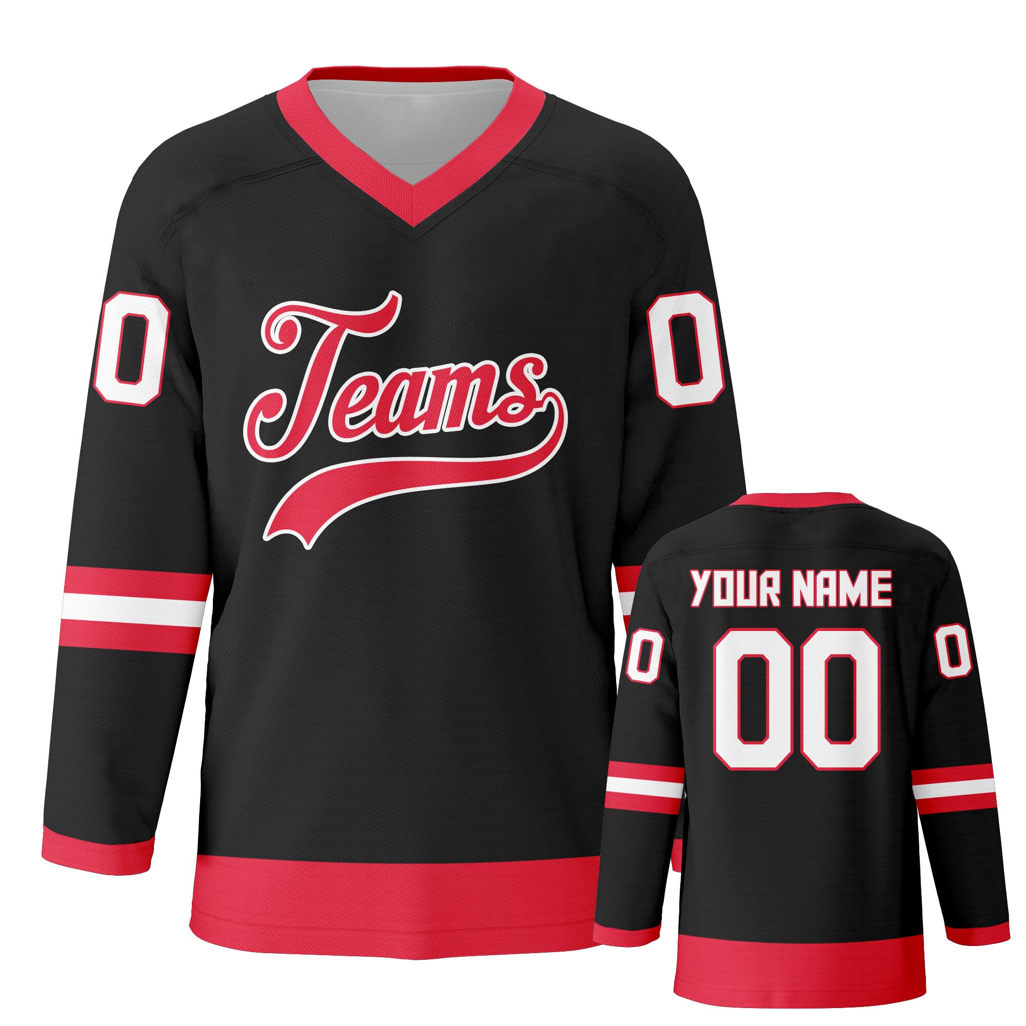 Customized Ice Hockey Jersey Personalized Team Solid Hockey Jersey Printed Stitched Hockey Jersey Men Women Youth Kids
